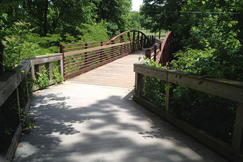 bridge over Richland Creek at about mile 1.20