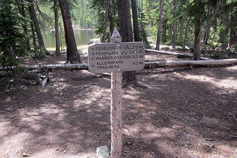 Trail Sign at the Finch Lake Campsites