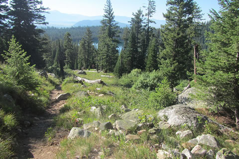 Looking down to Bradley Lake