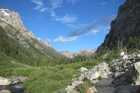 View to the west in Cascade Canyon