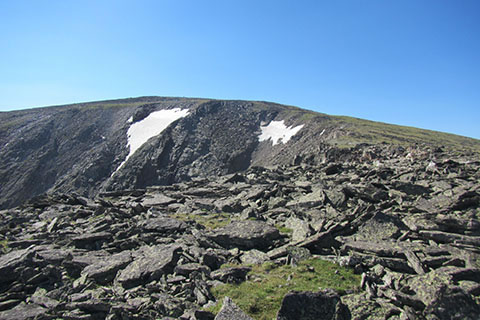 the saddle between Peak 12,150 and Mount Ida