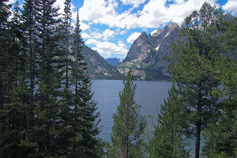 View of Cascade Canyon from Jenny Lake Overlook