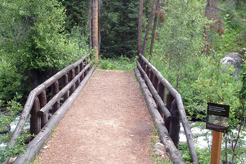 Connector Trail bridge across Lake Creek