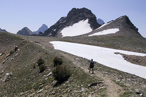 trail leading over toward the divide