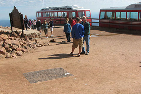 Cog Railway at the summit of Pikes Peak