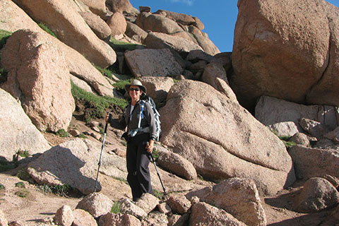 a short switchback on the traverse