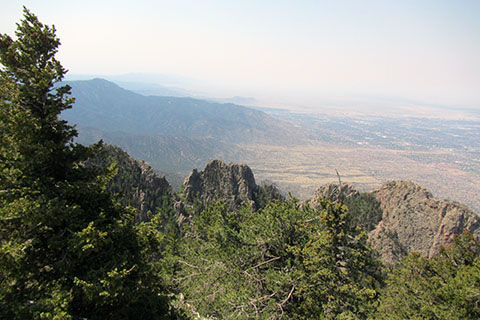 view from the summit of Sandia Crest