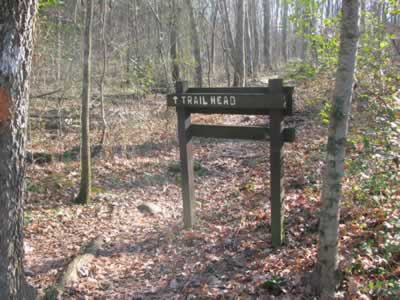to Trailhead sign