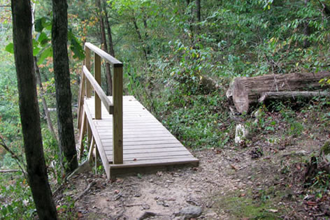 Stairs down on optional trail 3