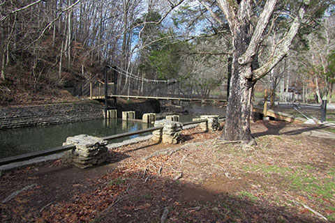 bridge over the outlet- Mill Creek