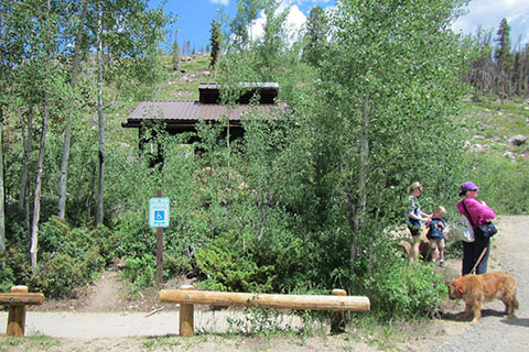 North Inlet Trailhead with privy in the background